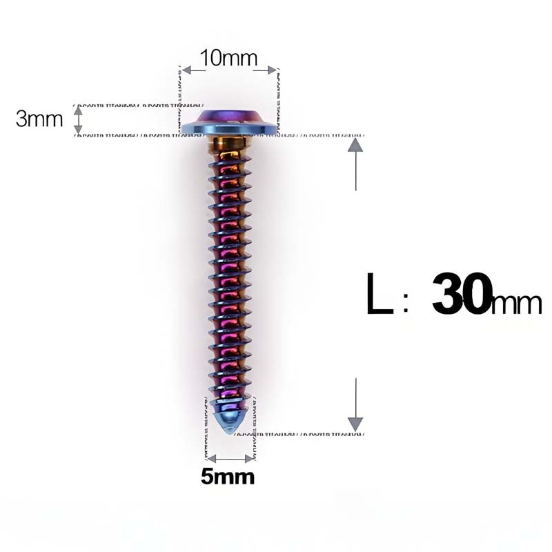 M5 X L10 - 35mm Titanium Button Head Screws For Electric Vehicle & Motorcycle Body Panels-HD10