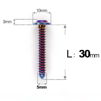 M5 X L10 - 35mm Titanium Button Head Screws For Electric Vehicle & Motorcycle Body Panels-HD10