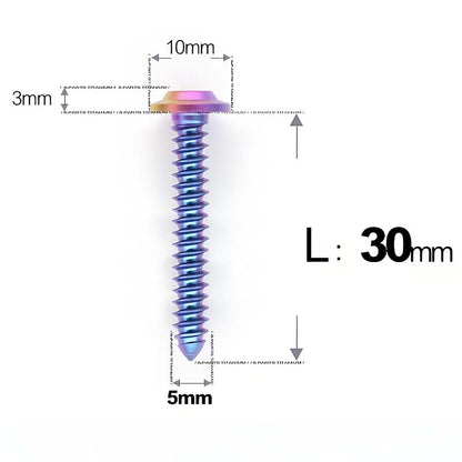 M5 X L10 - 35mm Titanium Button Head Screws For Electric Vehicle & Motorcycle Body Panels-HD10