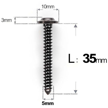 M5 X L10 - 35mm Titanium Button Head Screws For Electric Vehicle & Motorcycle Body Panels-HD10