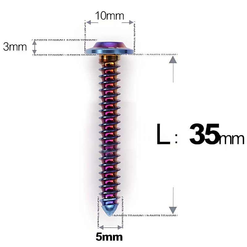 M5 X L10 - 35mm Titanium Button Head Screws For Electric Vehicle & Motorcycle Body Panels-HD10