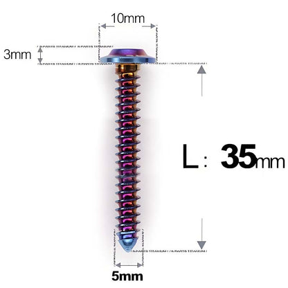 M5 X L10 - 35mm Titanium Button Head Screws For Electric Vehicle & Motorcycle Body Panels-HD10