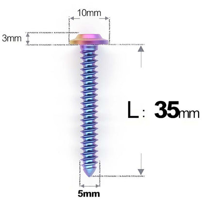 M5 X L10 - 35mm Titanium Button Head Screws For Electric Vehicle & Motorcycle Body Panels-HD10