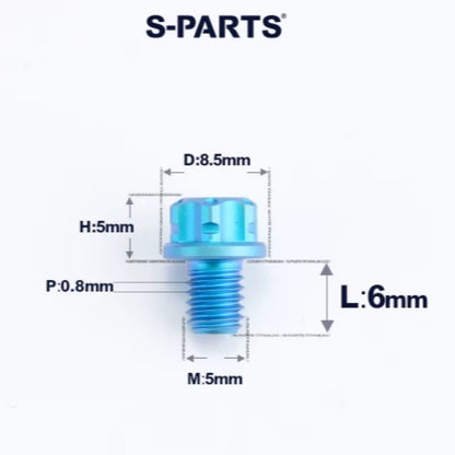 M5 X L6 8 12 30MM Titanium Bolts For Motorcycle