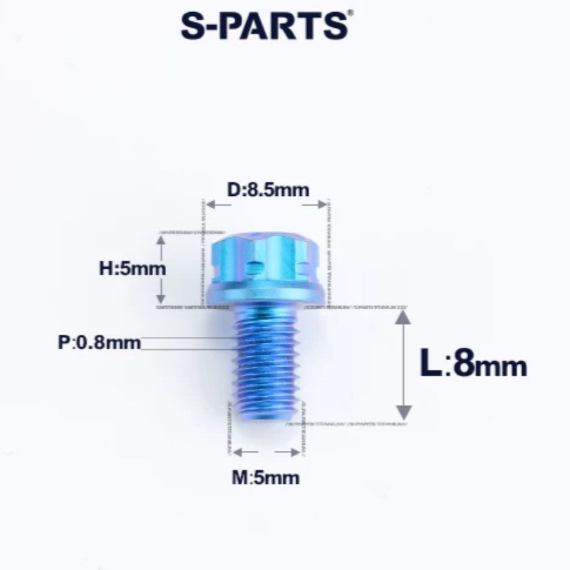 M5 X L6 8 12 30MM Titanium Bolts For Motorcycle