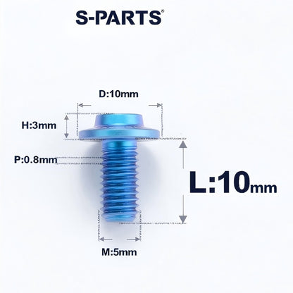 M5x6-30mm Titanium Bolts for E-bike & Motorcycle - D10mm