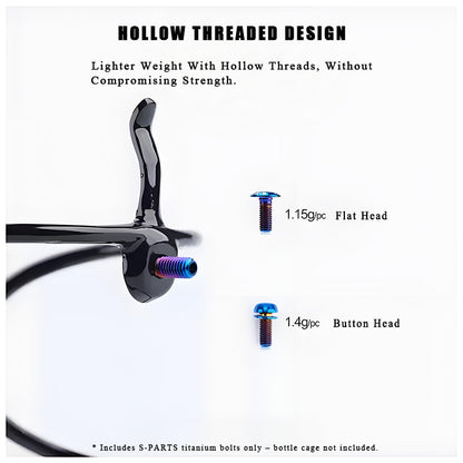 M5x12MM Hollow Titanium Bottle Cage Bolts – Button Head Screws for MTB & Road Bikes