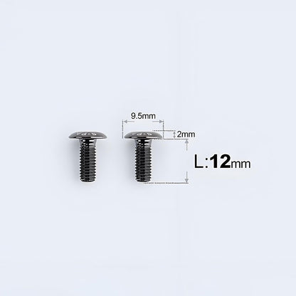 M5x12mm Titanium Flat Head Bottle Cage Bolts for MTB & Road Bikes