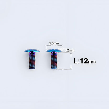 M5x12mm Titanium Flat Head Bottle Cage Bolts for MTB & Road Bikes