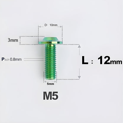 M5/M6x12mm Titanium Disc Bolts for ARAI RAPIDE-NEO Helmet Series