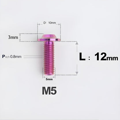 M5/M6x12mm Titanium Disc Bolts for ARAI RAPIDE-NEO Helmet Series