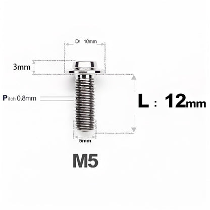 M5/M6x12mm Titanium Disc Bolts for ARAI RAPIDE-NEO Helmet Series
