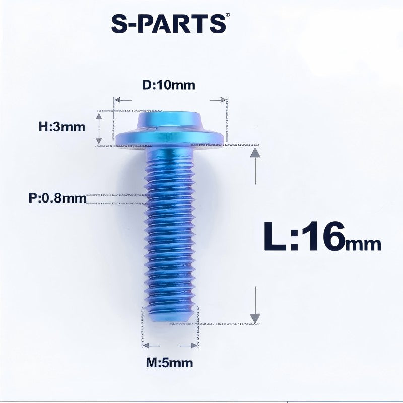 M5x6-30mm Titanium Bolts for E-bike & Motorcycle - D10mm