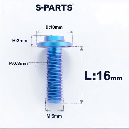 M5x6-30mm Titanium Bolts for E-bike & Motorcycle - D10mm