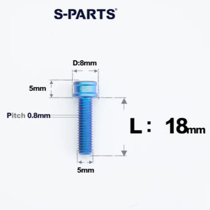 M5x10/12/16/18MM Titanium Bolts For Bike & Motorcycle