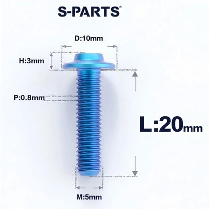 M5x6-30mm Titanium Bolts for E-bike & Motorcycle - D10mm