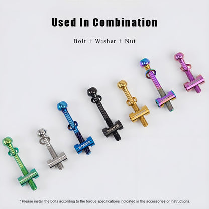 M5x30-47mm Titanium Bolt, Washer & Nut Set for Road Bike Seatpost