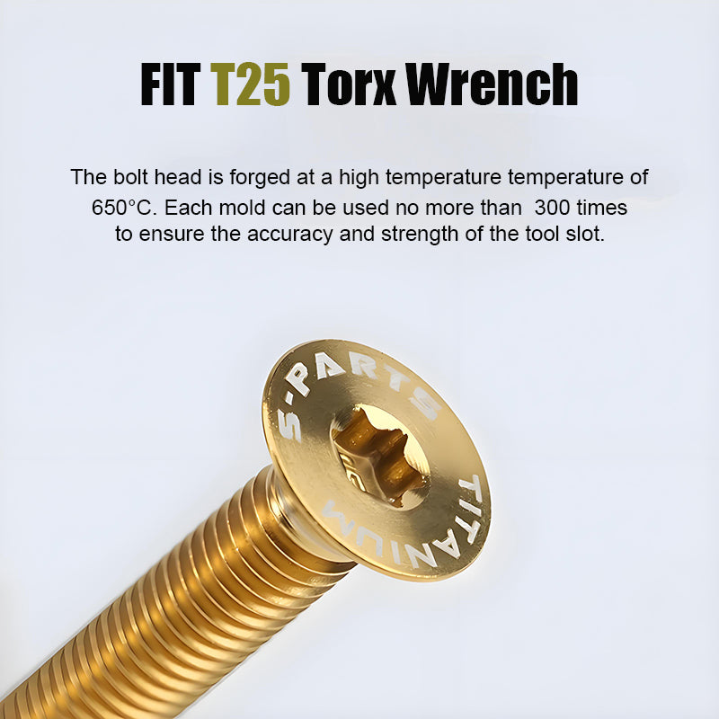M5x8-30MM Titanium Flat Head Bolts for Road Bike Seatpost Clamp