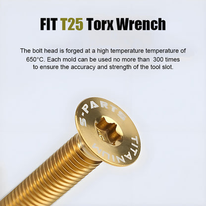 M5x8-30MM Titanium Flat Head Bolts for Road Bike Seatpost Clamp