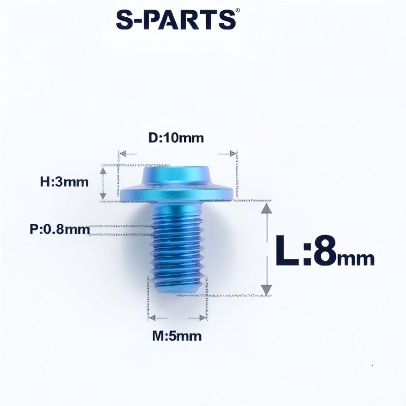 M5x6-30mm Titanium Bolts for E-bike & Motorcycle - D10mm