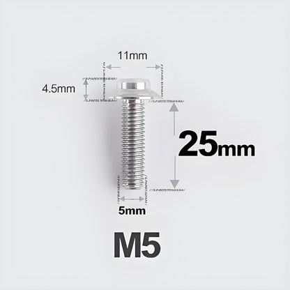 M5xL25mm Titanium Disc Brake Caliper Bolts for Flat Mount – Fits Shimano R8170/R8070 Titanium