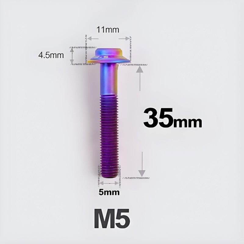 M5xL35mm Titanium Disc Brake Caliper Bolts for Flat Mount – Fits Shimano R8170/R8070 Candy