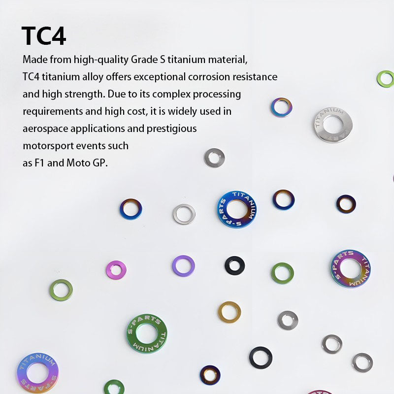 M6-M14 Titanium Washers for Motorcycle & Electric Scooters