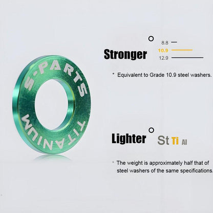M6-M14 Titanium Washers for Motorcycle & Electric Scooters
