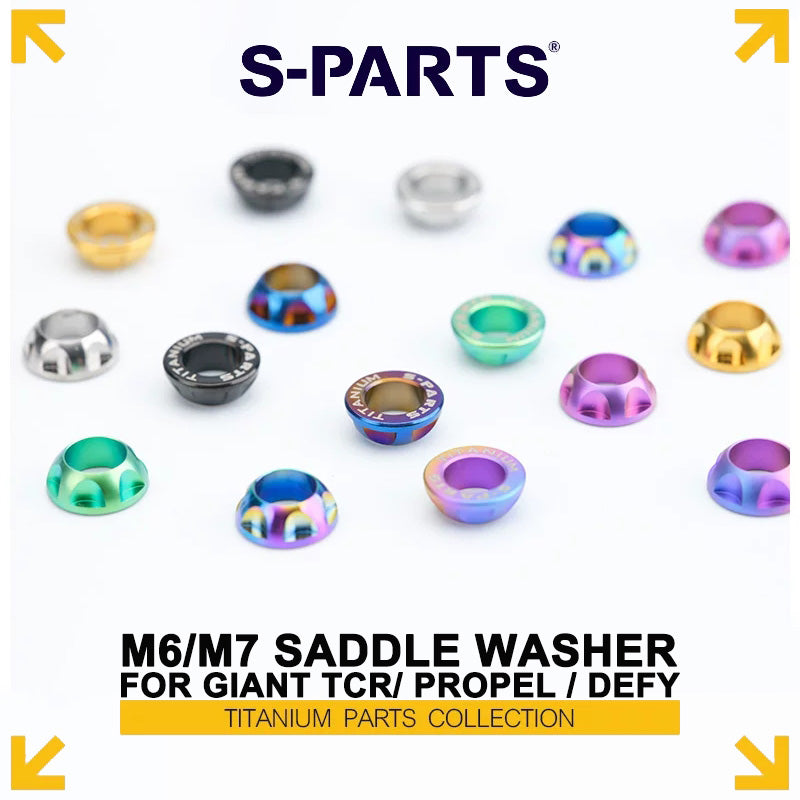 M6/M7 Grade 5 Titanium Spherical Saddle Clamp Washers for Giant TCR, Propel & Defy
