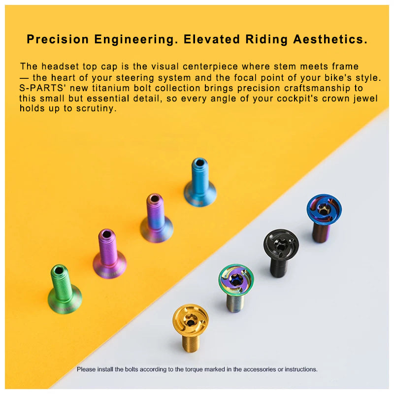 M6 Titanium Headset Top Cap & Expander Plug Bolt – Hollow & SL