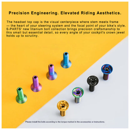 M6 Titanium Headset Top Cap & Expander Plug Bolt – Hollow & SL