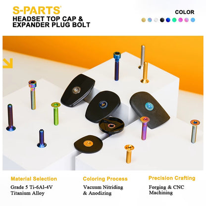 M6 Titanium Headset Top Cap & Expander Plug Bolt – Hollow & SL