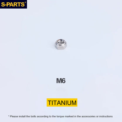Titanium Hex Flange Lock Nuts - M4 / M5 / M6 / M8 / M10 for Motorcycles & Cars
