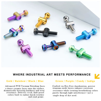M6 Titanium Saddle Clamp Bolt & Barrel Nut for Road MTB Seatpost | Grade 5 Ti-6Al-4V