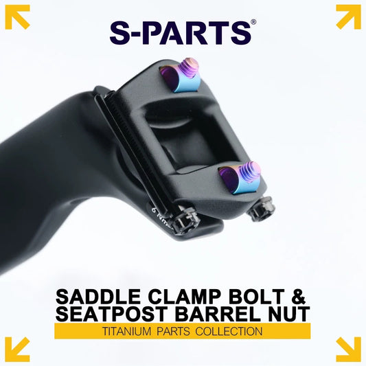 M6 Titanium Saddle Clamp Bolt & Barrel Nut for Road MTB Seatpost | Grade 5 Ti-6Al-4V
