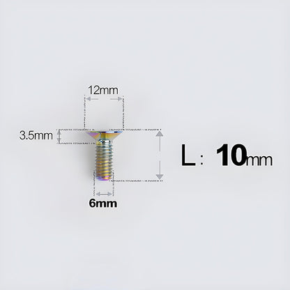 M6 x 10–40mm Titanium Flat Head Bolts – Countersunk Screws for Bike Components