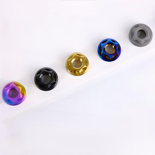 M5-12 Titanium Flange Nuts for Electric Scooters/Motorcycle