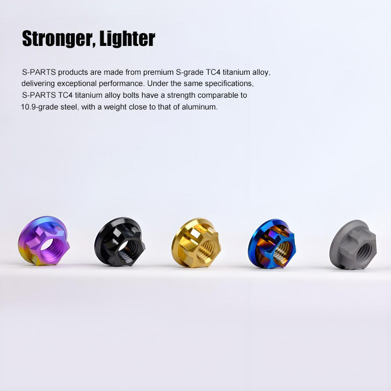M5-12 Titanium Flange Nuts for Electric Scooters/Motorcycle