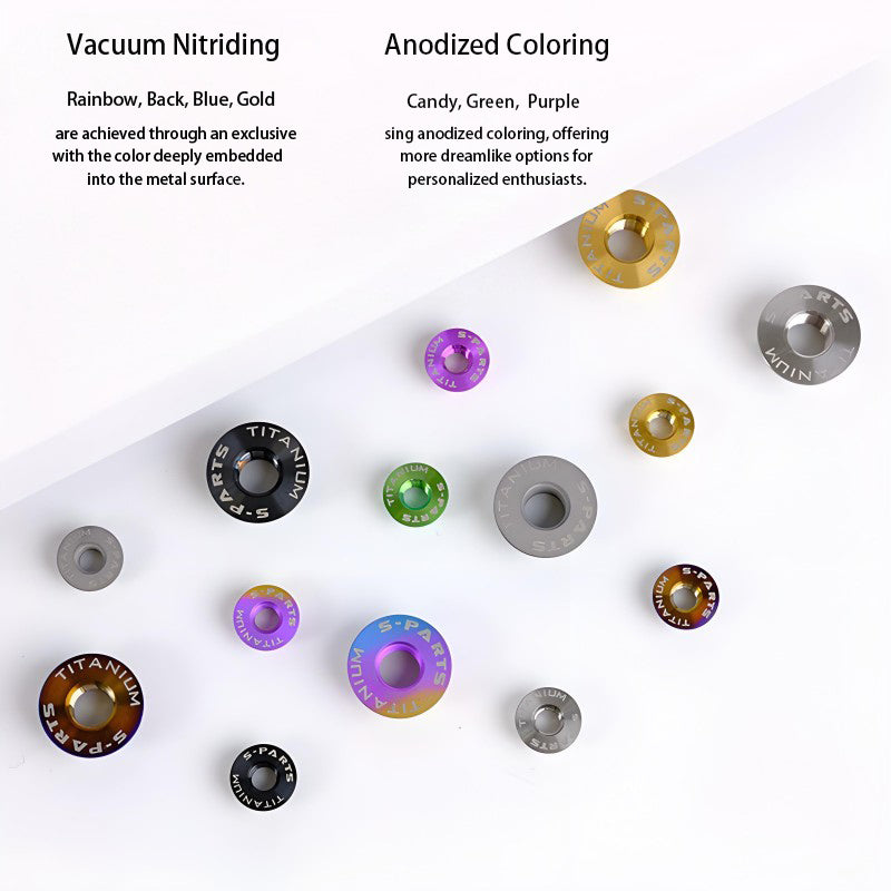 M5-12 Titanium Flange Nuts for Electric Scooters/Motorcycle