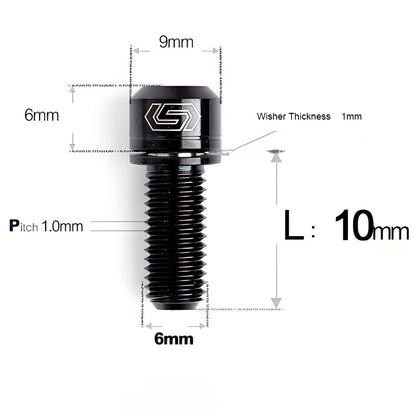 M6*17/19/25/30 Crankset Titanium Bolts with Washers for Disc Brake