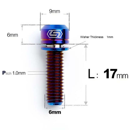 M6x17 Titanium Brake Adapter Bolt & Washer for HOPE V4 TECH/RACE/TRAIL