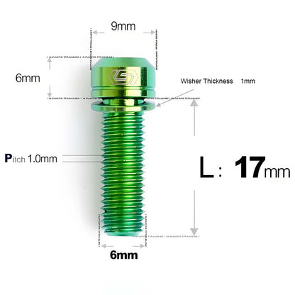 M6x17 Titanium Brake Adapter Bolt & Washer for HOPE V4 TECH/RACE/TRAIL