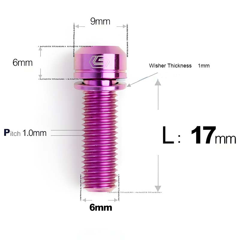 M6x17 Titanium Brake Adapter Bolt & Washer for HOPE V4 TECH/RACE/TRAIL