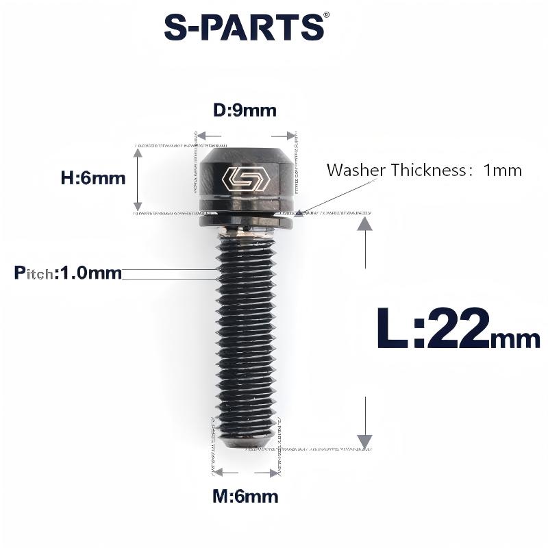 M6*17/19/25/30 Crankset Titanium Bolts with Washers for Disc Brake