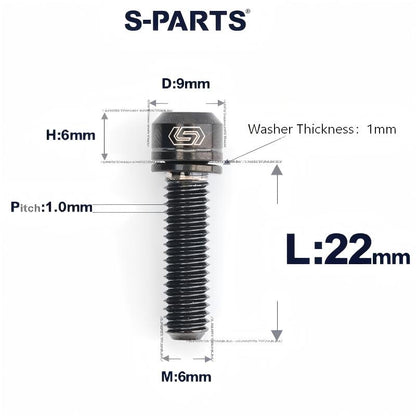 M6*17/19/25/30 Crankset Titanium Bolts with Washers for Disc Brake