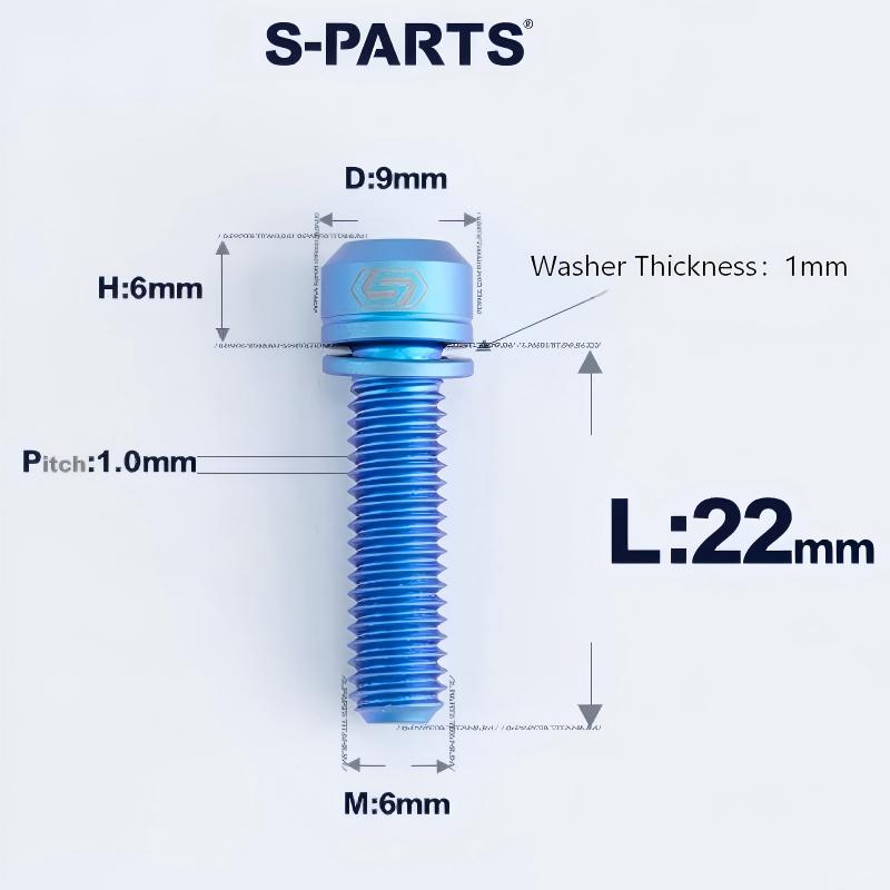 M6*17/19/25/30 Crankset Titanium Bolts with Washers for Disc Brake
