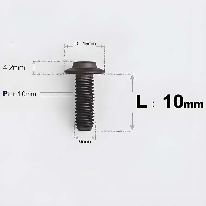 M6 X 8-30MM D15 Button Head Titanium Bolts For Electric Motorcycle