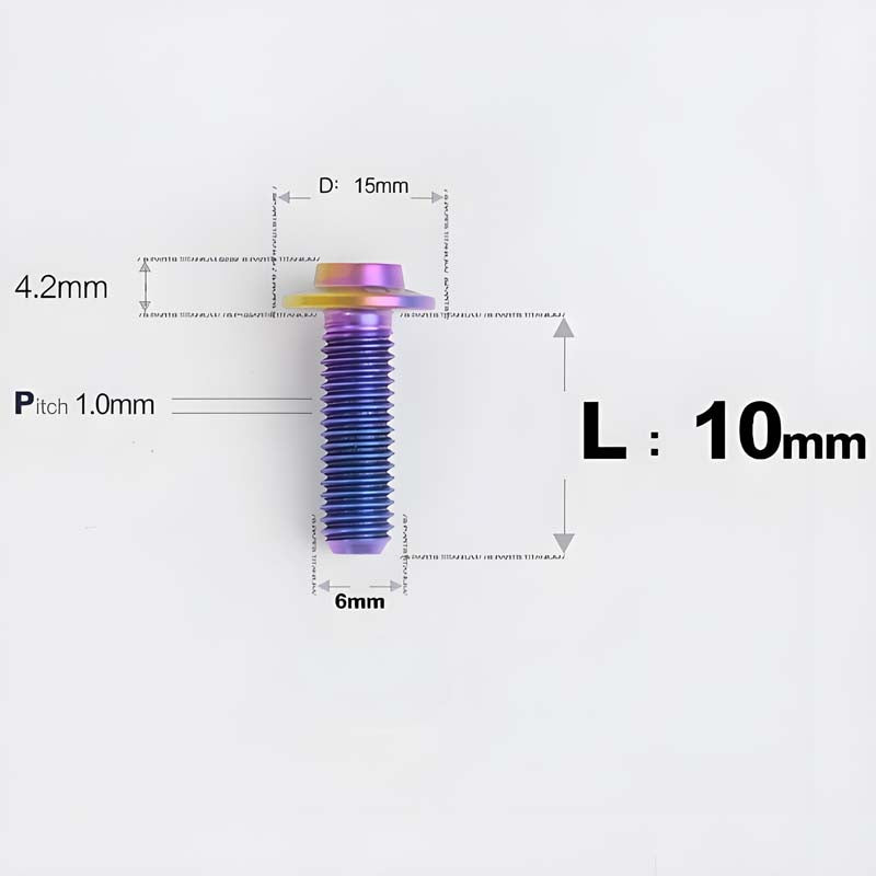 M6 X 8-30MM D15 Button Head Titanium Bolts For Electric Motorcycle