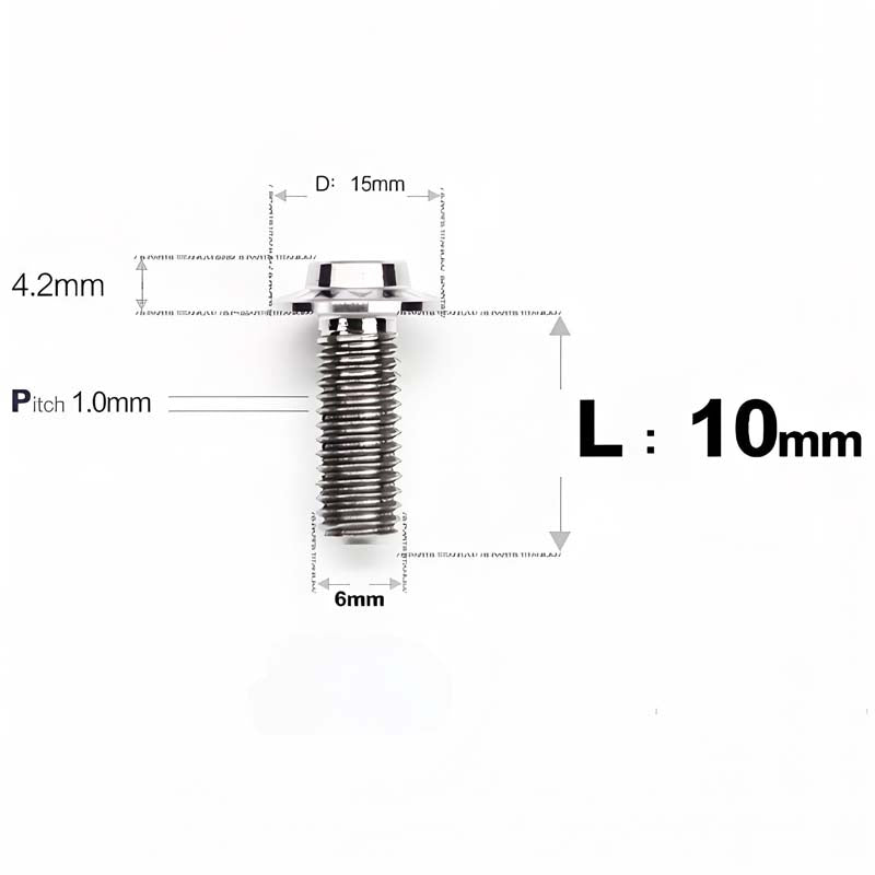 M6 X 8-30MM D15 Button Head Titanium Bolts For Electric Motorcycle