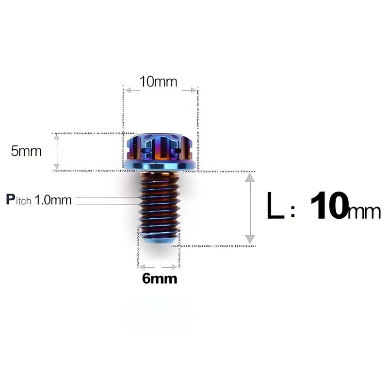 M6 X 12/15/20/25MM Titanium Bolts For Motorcycle